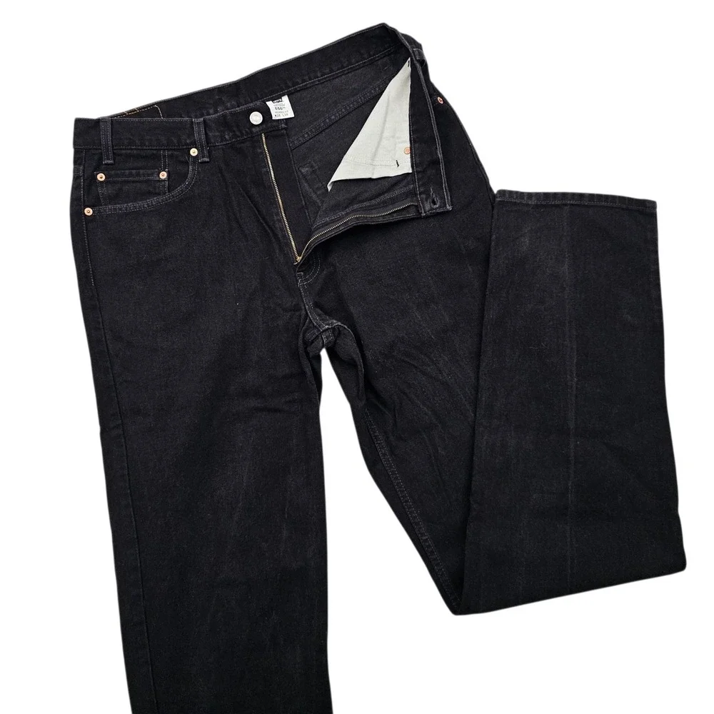 Levi's 550 Relaxed Fit Jeans Mens 36x38 Tall Black Denim Tapered Vintage Skater